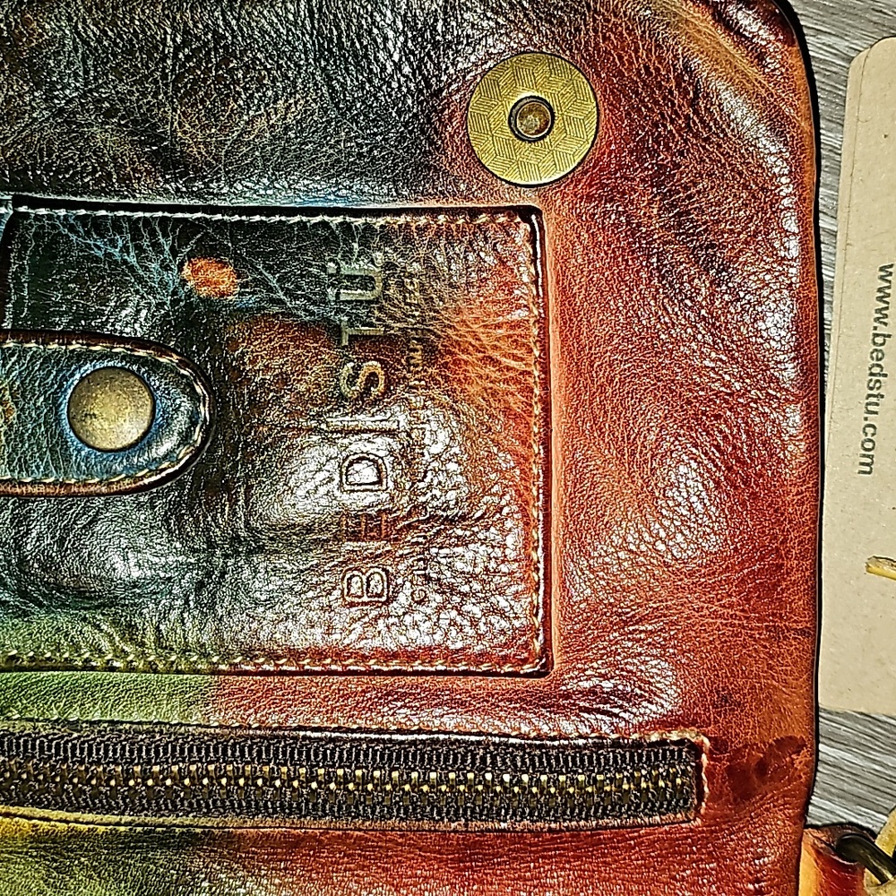 #BedStu Cadence Monarch Tie Dye Cross Body Leather Bag!! Nwts!! - Picture 12 of 13
